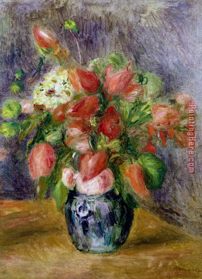Pierre Auguste Renoir Vase of Flowers